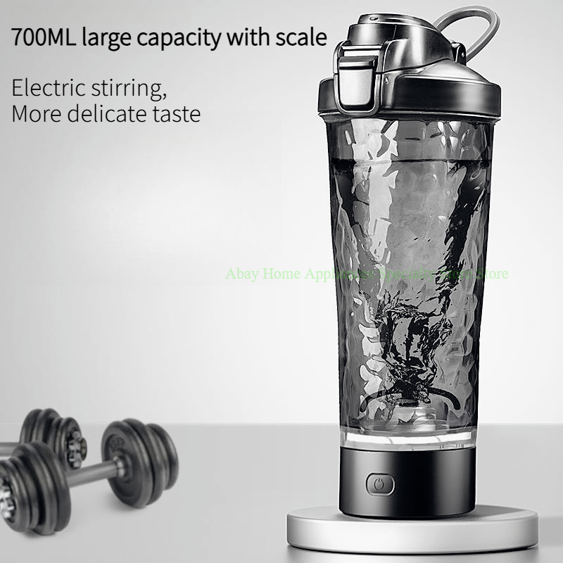 Nutrition And Fitness - 700ML Wiederaufladbare Elektrische Mixflasche aus Kunststoff