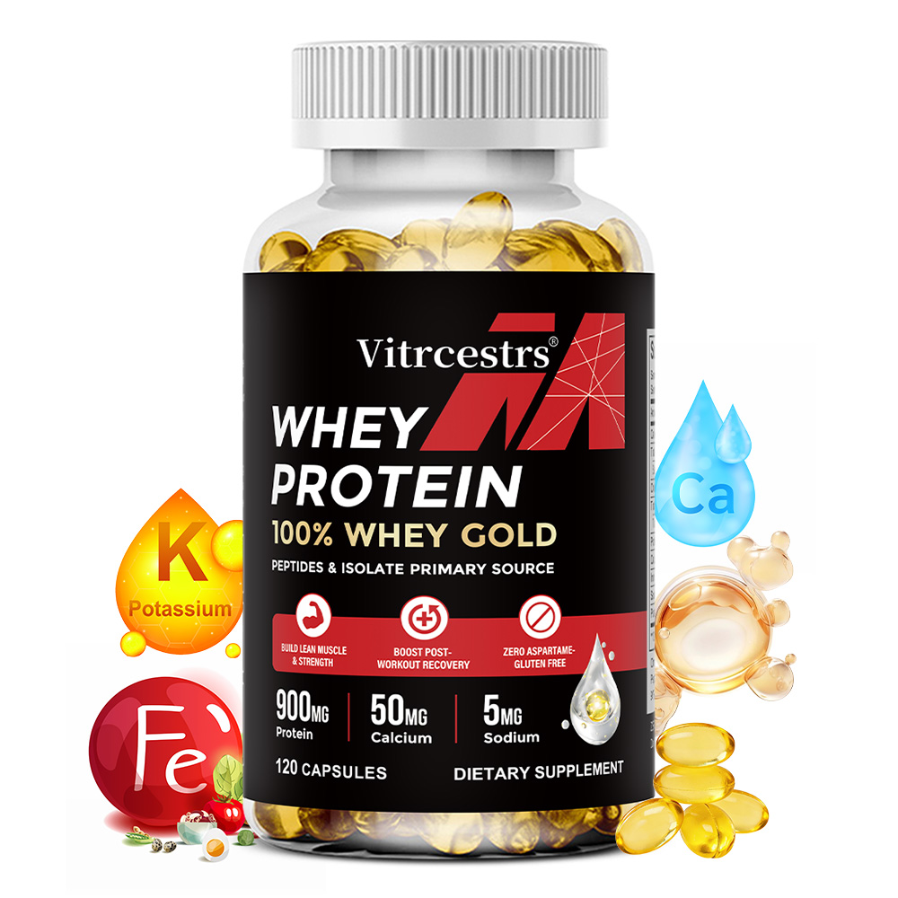 Nutrition And Fitness - Whey-Protein-Konzentrat Kapseln - 900mg Protein, Erholung